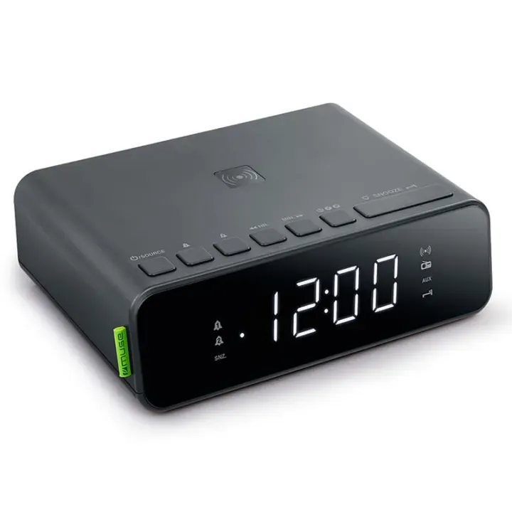 M-175 | Muse FM dual alarm clock radio wireless phone charging 5W - LT55001 (N0002)